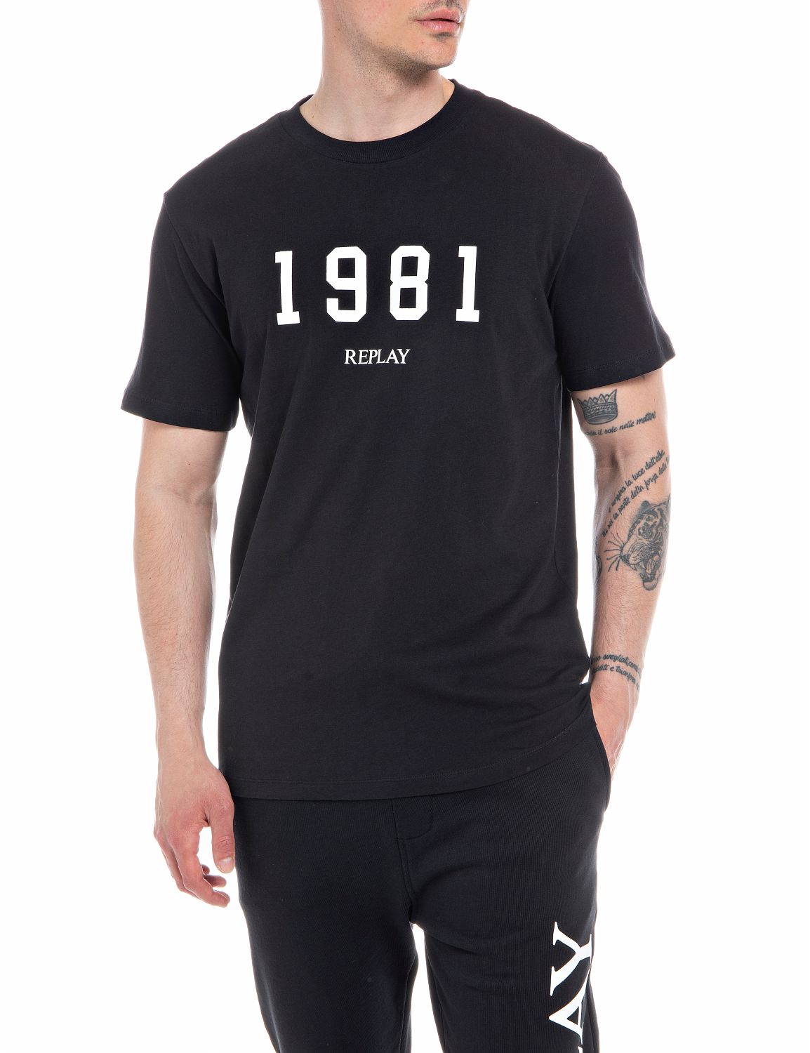 Replay men’s jersey t-shirt with print